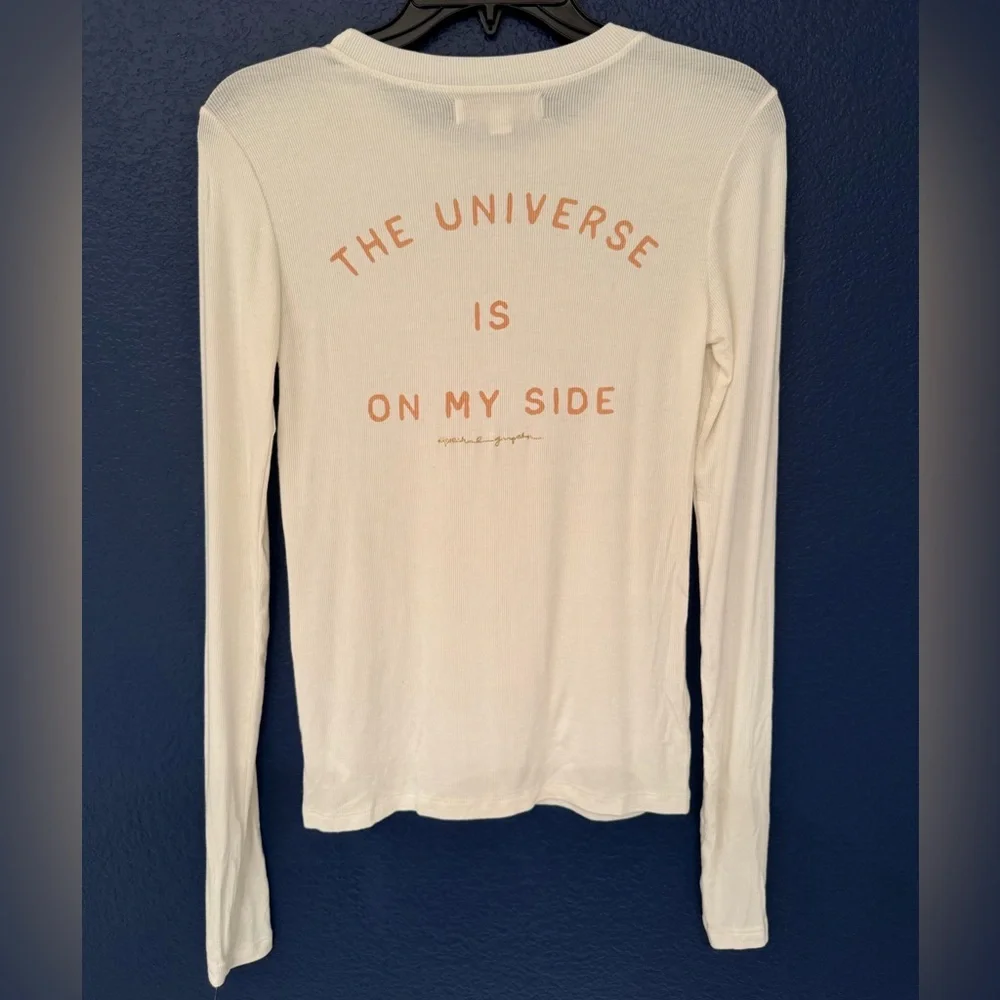 Spiritual Gangster The Universe Womens Long Sleeve Off White Size XS - Picture 6 of 13
